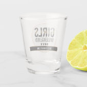 Aangepaste meisjes Wekend Girls reisvakantie Shot Glas (Achterkant)