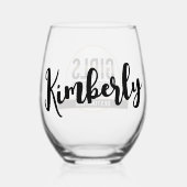 Aangepaste meisjes Wekend Girls reisvakantie Wijnglas Zonder Voet (Achterkant)