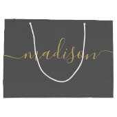 Aangepaste meisjesachtige chic moderne vrouwelijke groot cadeauzakje (Achterkant)