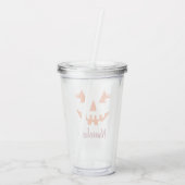 Aangepaste Meisjesachtige Jack O Lantern Pompoen H Acryl Drinkbeker (Achterkant)