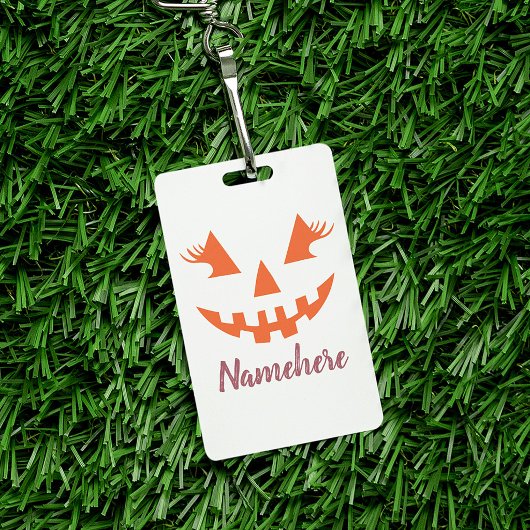 Aangepaste Meisjesachtige Jack O Lantern Pompoen H Badge