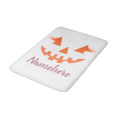 Aangepaste Meisjesachtige Jack O Lantern Pompoen H Badmat (Gekanteld)