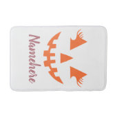 Aangepaste Meisjesachtige Jack O Lantern Pompoen H Badmat (Voorkant)