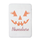 Aangepaste Meisjesachtige Jack O Lantern Pompoen H Badmat (Voorkant Verticaal)
