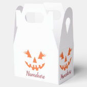 Aangepaste meisjesachtige Jack O Lantern Pompoen H Bedankdoosjes (Geopend)