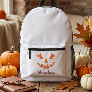 Aangepaste Meisjesachtige Jack O Lantern Pompoen H Bedrukte Rugzak
