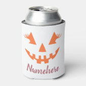 Aangepaste Meisjesachtige Jack O Lantern Pompoen H Blikjeskoeler (Blikje Voorkant)