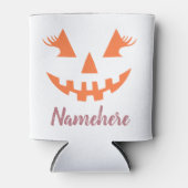 Aangepaste Meisjesachtige Jack O Lantern Pompoen H Blikjeskoeler (Voorkant)