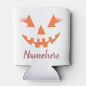Aangepaste Meisjesachtige Jack O Lantern Pompoen H Blikjeskoeler (Achterkant)