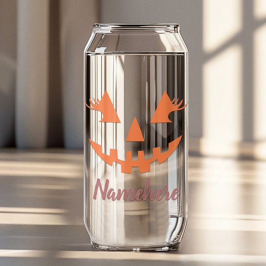 Aangepaste Meisjesachtige Jack O Lantern Pompoen H Blikvorm Glas