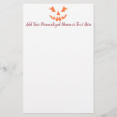 Aangepaste Meisjesachtige Jack O Lantern Pompoen H Briefpapier (Voorkant)