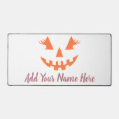 Aangepaste Meisjesachtige Jack O Lantern Pompoen H Bureaumat (Voorkant)