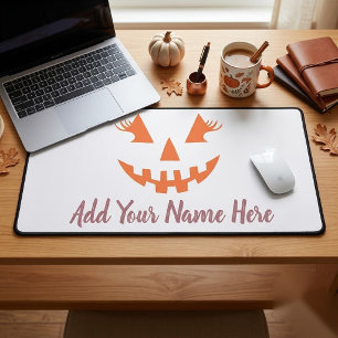 Aangepaste Meisjesachtige Jack O Lantern Pompoen H Bureaumat