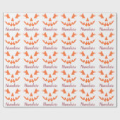 Aangepaste meisjesachtige Jack O Lantern Pompoen H Cadeaupapier (Vlak)
