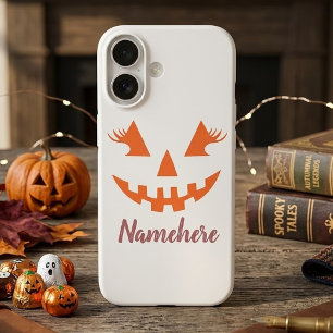 Aangepaste Meisjesachtige Jack O Lantern Pompoen H iPhone 16 Hoesje