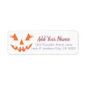 Aangepaste Meisjesachtige Jack O Lantern Pompoen H Etiket (Voorkant)