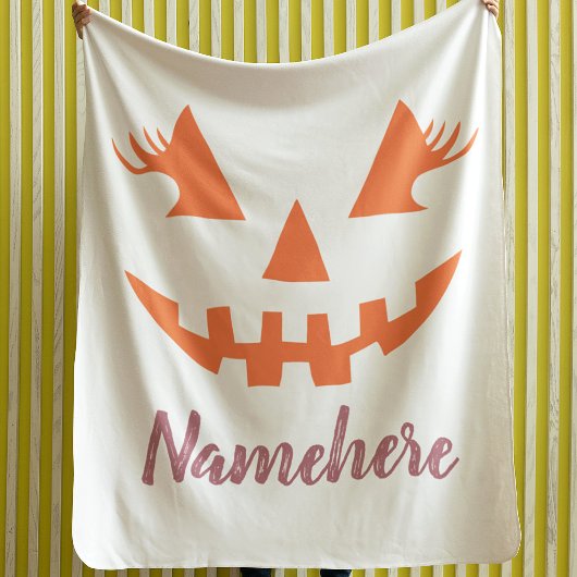 Aangepaste Meisjesachtige Jack O Lantern Pompoen H Fleece Deken