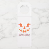Aangepaste Meisjesachtige Jack O Lantern Pompoen H Flessenhanger (Achterkant)