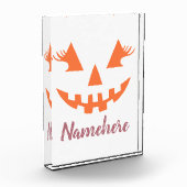 Aangepaste meisjesachtige Jack O Lantern Pompoen H Fotoblokken (Links)