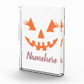 Aangepaste meisjesachtige Jack O Lantern Pompoen H Fotoblokken (Rechts)