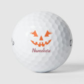 Aangepaste Meisjesachtige Jack O Lantern Pompoen H Golfballen (Voorkant)