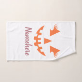 Aangepaste Meisjesachtige Jack O Lantern Pompoen H Handdoek (Handdoek)