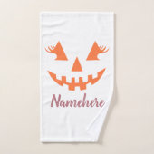 Aangepaste Meisjesachtige Jack O Lantern Pompoen H Handdoek (Handdoek)