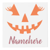 Aangepaste Meisjesachtige Jack O Lantern Pompoen H Kubus (Voorkant)