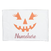 Aangepaste Meisjesachtige Jack O Lantern Pompoen H Kussensloop (Voorkant)
