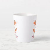 Aangepaste meisjesachtige Jack O Lantern Pompoen H Latte Mok (Voorkant)
