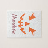 Aangepaste Meisjesachtige Jack O Lantern Pompoen H Legpuzzel (Horizontaal)