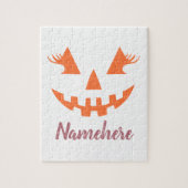 Aangepaste Meisjesachtige Jack O Lantern Pompoen H Legpuzzel (Verticaal)