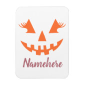 Aangepaste meisjesachtige Jack O Lantern Pompoen H Magneet (Verticaal)