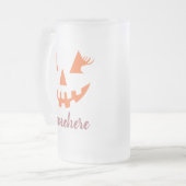 Aangepaste Meisjesachtige Jack O Lantern Pompoen H Matglas Bierpul (Voorkant links)