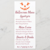 Aangepaste Meisjesachtige Jack O Lantern Pompoen H Menu (Voorkant)