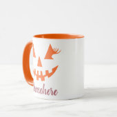 Aangepaste Meisjesachtige Jack O Lantern Pompoen H Mok (Voorkant links)