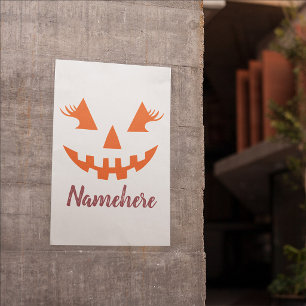 Aangepaste Meisjesachtige Jack O Lantern Pompoen H Perfect Poster