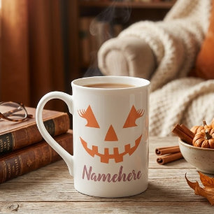 Aangepaste Meisjesachtige Jack O Lantern Pompoen H Porselein Kop