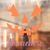 Aangepaste Meisjesachtige Jack O Lantern Pompoen H Raamsticker (Vel 2)