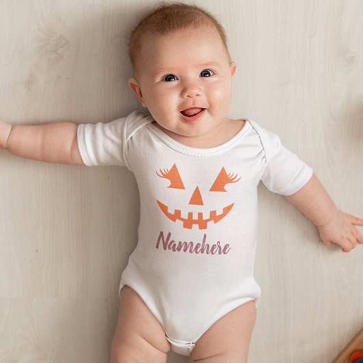 Aangepaste Meisjesachtige Jack O Lantern Pompoen H Romper