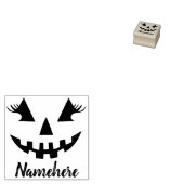 Aangepaste Meisjesachtige Jack O Lantern Pompoen H Rubberstempel (Gestempeld)