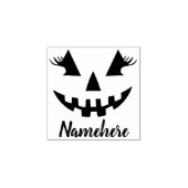 Aangepaste Meisjesachtige Jack O Lantern Pompoen H Rubberstempel (Afrduk)