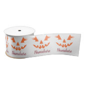 Aangepaste Meisjesachtige Jack O Lantern Pompoen H Satijnen Lint (Spoel)