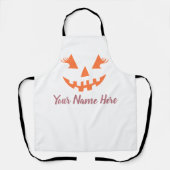 Aangepaste Meisjesachtige Jack O Lantern Pompoen H Schort (Voorkant)