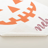 Aangepaste meisjesachtige Jack O Lantern Pompoen H Sherpa Deken (3/4)