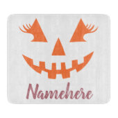 Aangepaste Meisjesachtige Jack O Lantern Pompoen H Snijplank (Voorkant)