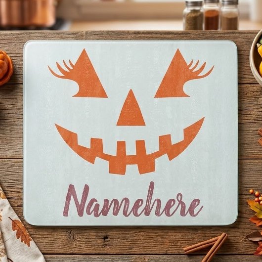 Aangepaste Meisjesachtige Jack O Lantern Pompoen H Snijplank