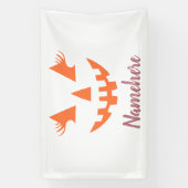 Aangepaste meisjesachtige Jack O Lantern Pompoen H Spandoek (Verticaal)