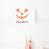 Aangepaste meisjesachtige Jack O Lantern Pompoen H Spandoek (Insitu)