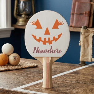 Aangepaste Meisjesachtige Jack O Lantern Pompoen H Tafeltennisbatje
